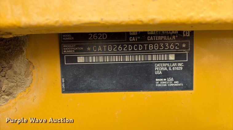 image for item EV2940 2015 Caterpillar 262D skid steer loader