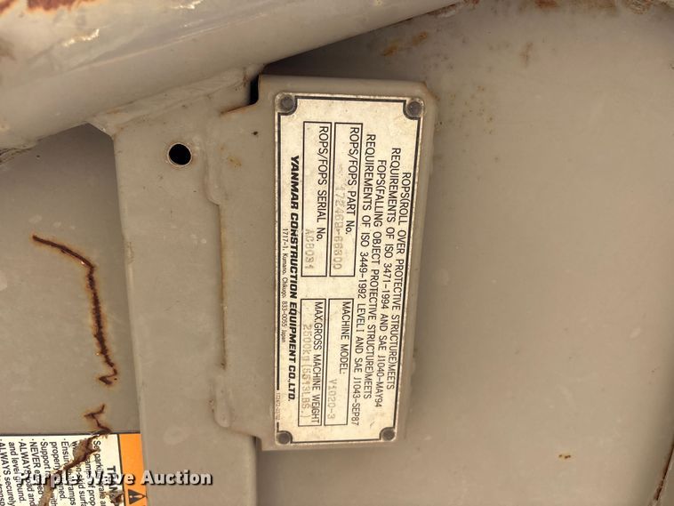image for item EV2964 2014 Yanmar VIO20 mini excavator