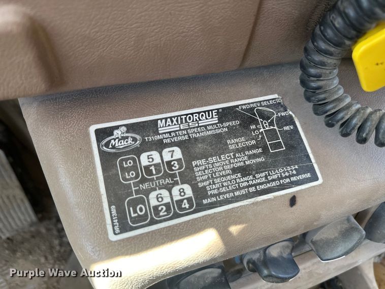 image for item EW1998 2007 Mack CV713 dump truck