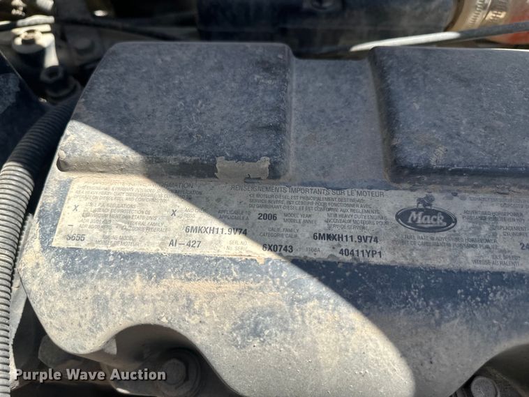 image for item EW1998 2007 Mack CV713 dump truck