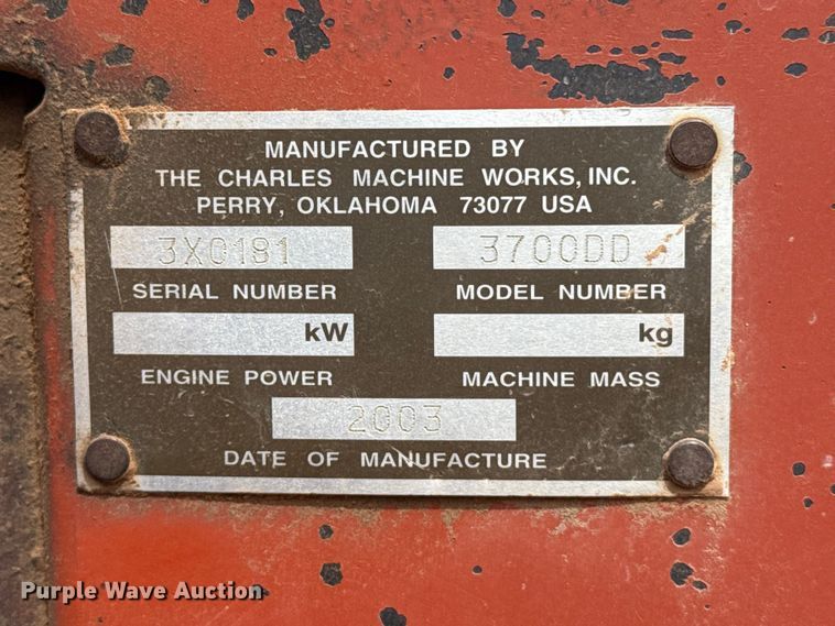 image for item EW4494 2003 Ditch Witch 3700 trencher