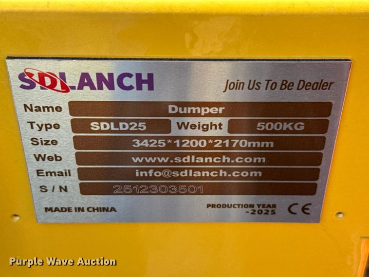 image for item EW4602 2025 SDLANCH SDLD25 Dumper track carrier