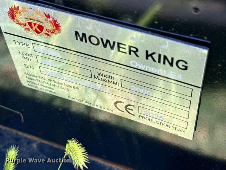 image for item EW4604 2025 Mower King SSRC skid steer rotary mower