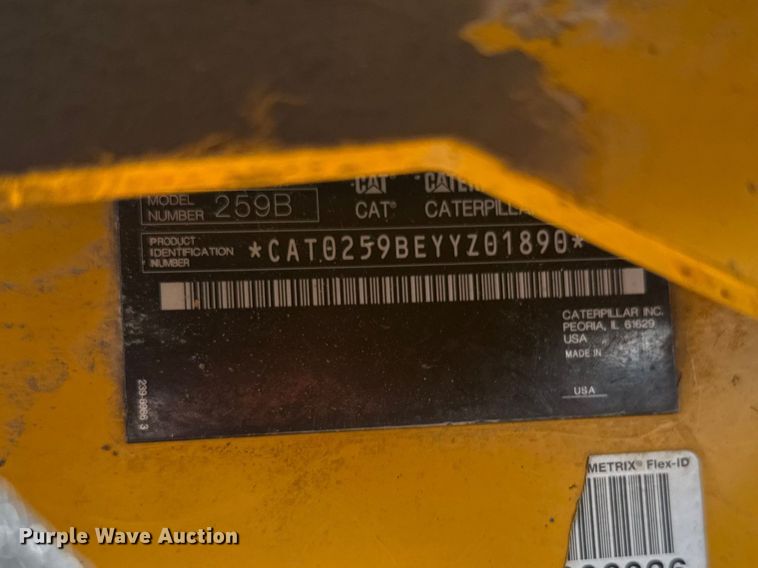 image for item FB7361 2011 Caterpillar 259B3 tracked skid steer loader