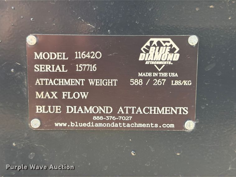 image for item FB8134 Blue Diamond 116420 skid steer broom