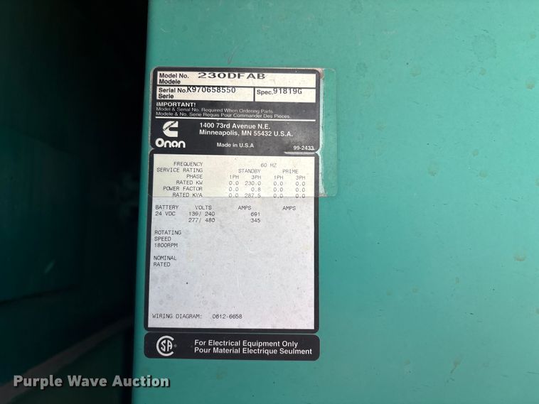 image for item FC2251 Klein corporation SB1223 generator