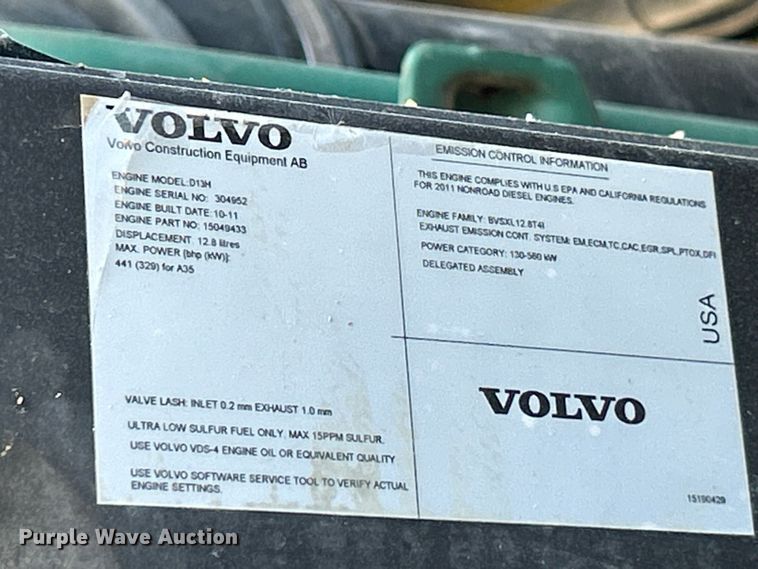 image for item FC2525 2012 Volvo A35F articulated haul truck
