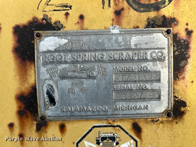 image for item FC2556 Root Spring Scraper RT7212PR 12' W snow plow
