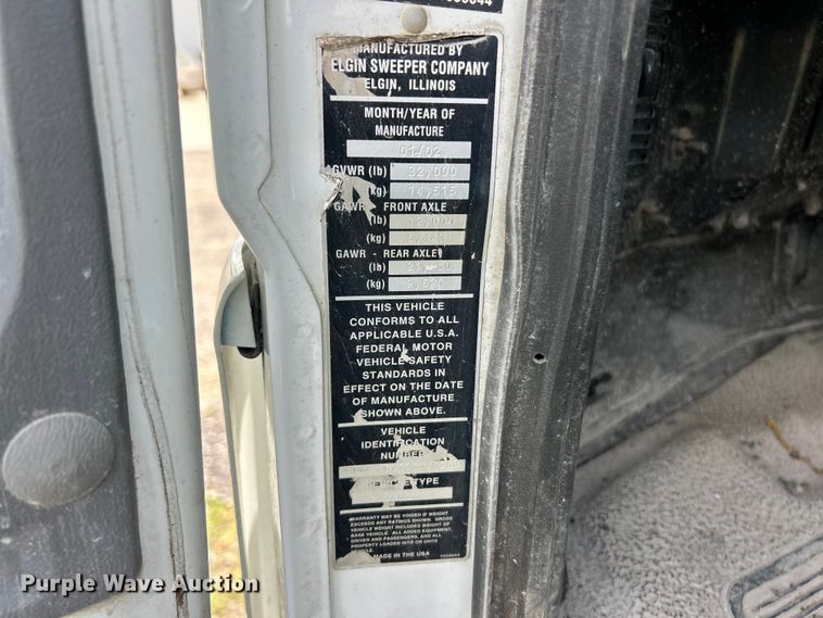 image for item FC2565 2002 Sterling SC8000 street sweeper truck
