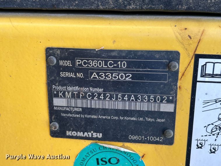 image for item FC2571 2014 Komatsu PC360LC-10 excavator