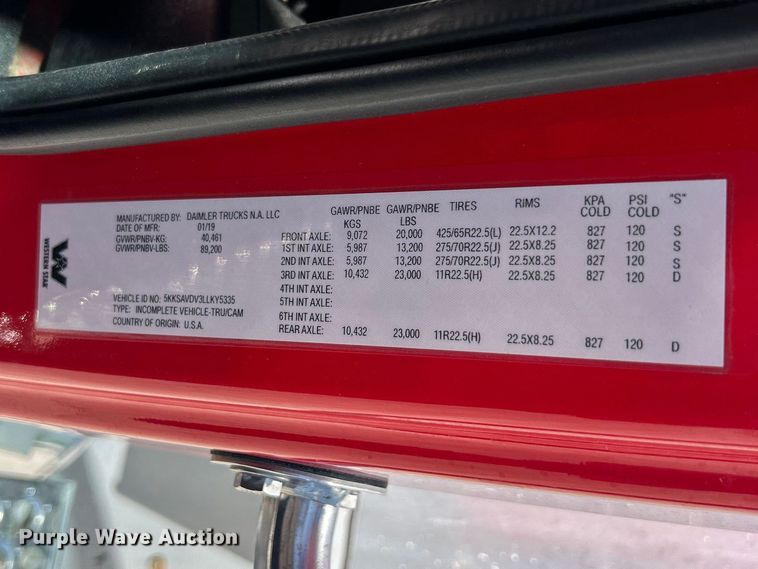 image for item FC2594 2020 Western Star 4700SF dump truck
