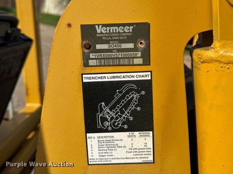 image for item FC3048 2007 Vermeer RT450 trencher