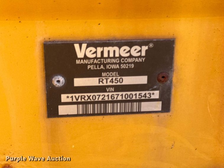 image for item FC3048 2007 Vermeer RT450 trencher