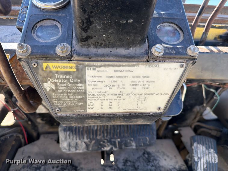 image for item FC3054 Hyster H80XL forklift