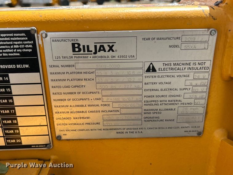 image for item FC5468 2019 Haulotte 55XA boom lift
