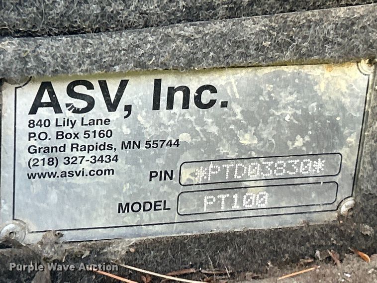image for item FC5481 ASV PT-100 tracked skid steer loader