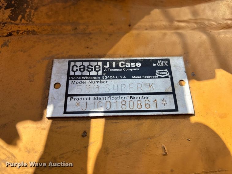 image for item FC5713 1994 Case 580 Super K Backhoe