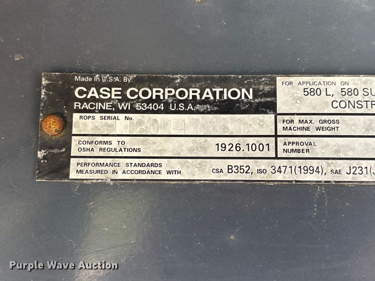 image for item FC5716 1997 Case 580L backhoe