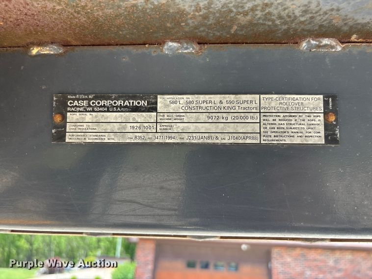 image for item FC5716 1997 Case 580L backhoe