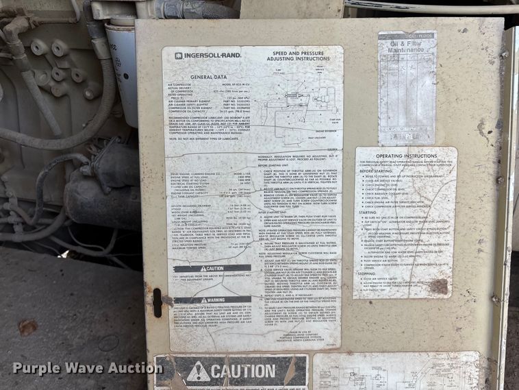 image for item FG0317 Ingersoll Rand 825 air compressor