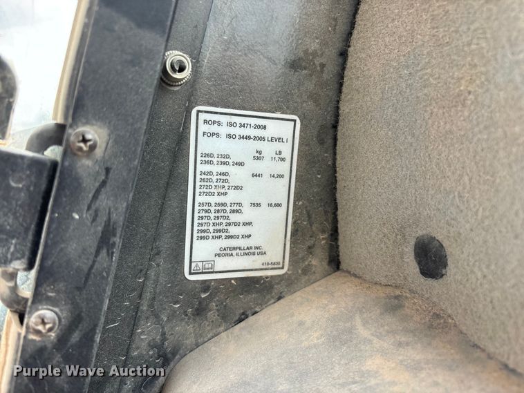 image for item FG0320 2019 Caterpillar 299D2 tracked skid steer loader