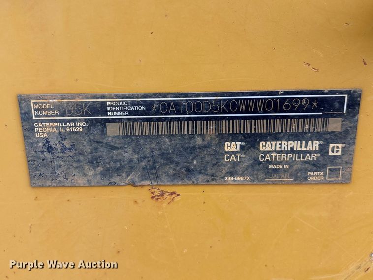 image for item FG0330 2012 Caterpillar D5K XL dozer