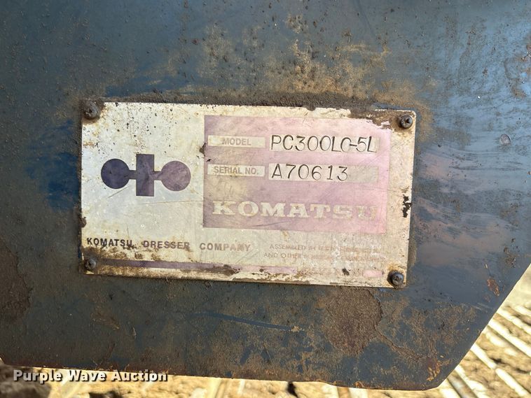 image for item FG2951 1990 Komatsu PC300LC-5 Excavator