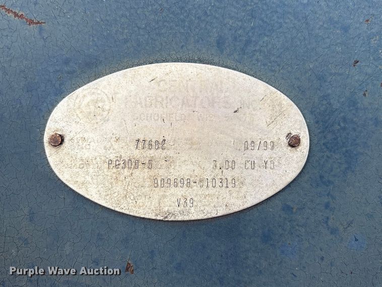 image for item FG2954 1999 Central Fabricators excavator bucket