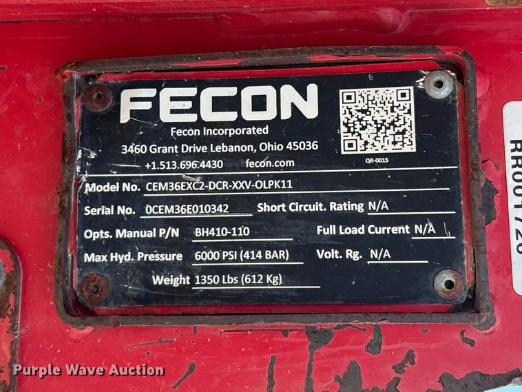 image for item FG2971 Fecon CEM36EXC2-DCR-XXV-OLPK11 excavator mulcher