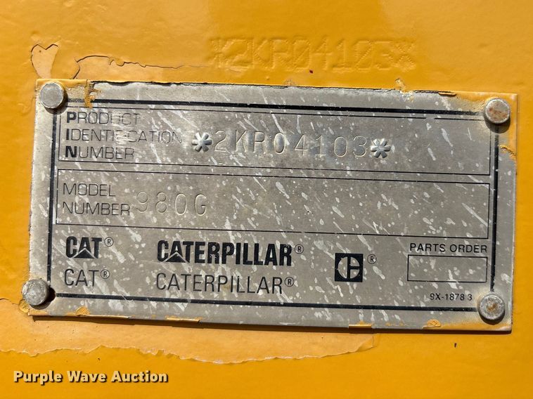 image for item FH7082 2001 Caterpillar 980G Wheel loader