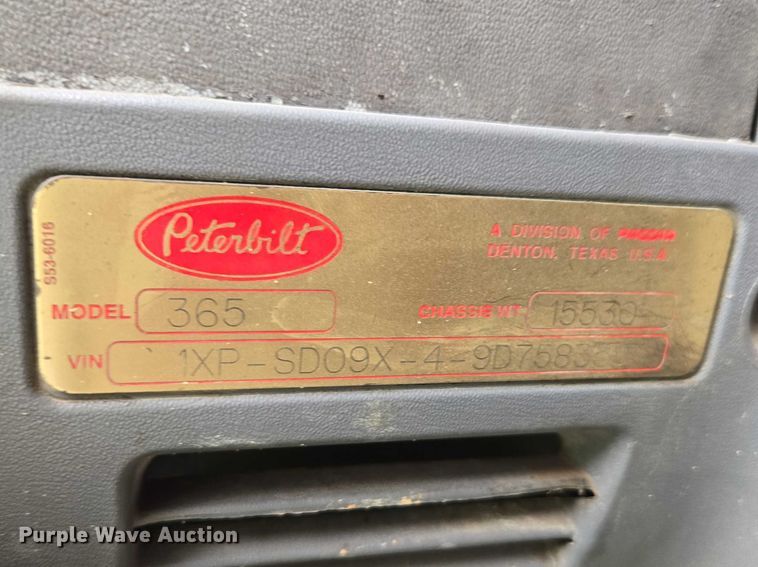 image for item YA2656 2009 Peterbilt 365 dump truck