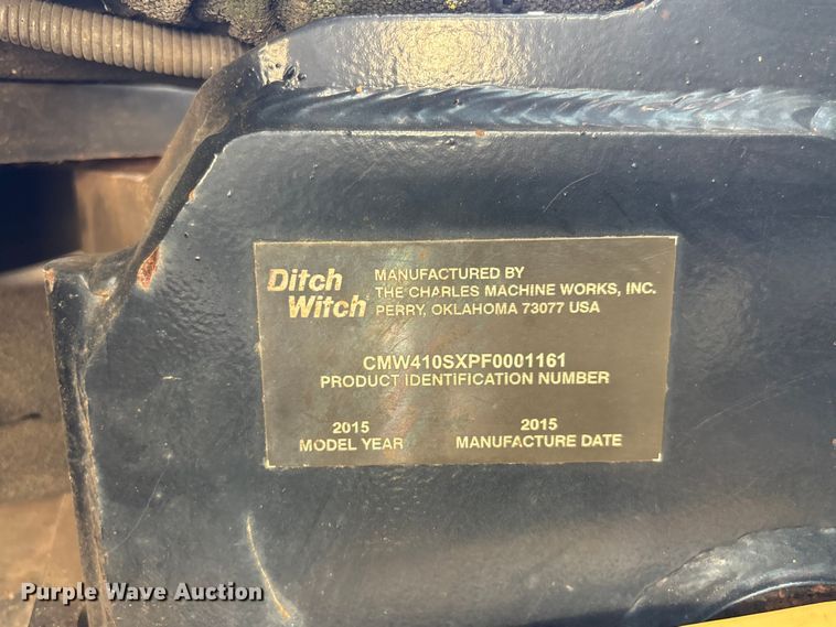 image for item YA3099 2015 Ditch Witch 410SX trencher