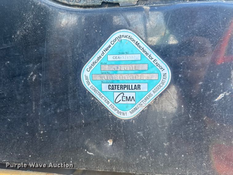 image for item YA3457 2011 Caterpillar 315D L excavator