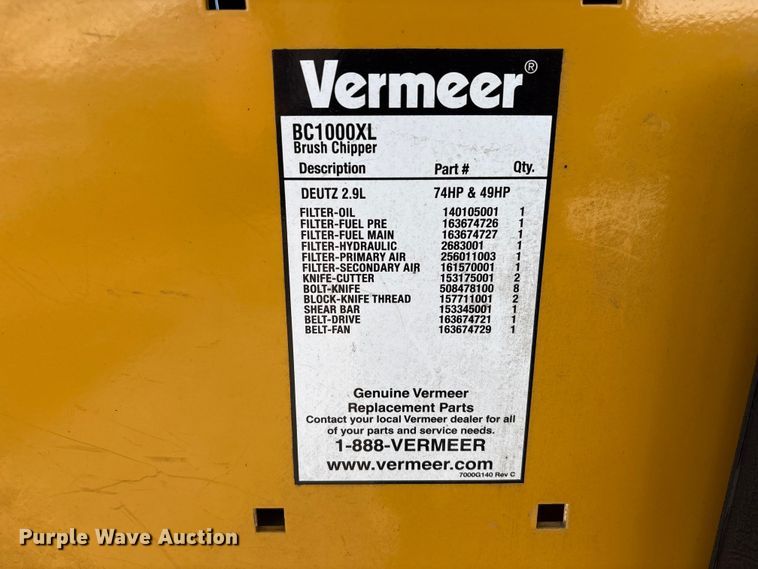 image for item YA3532 2024 Vermeer BC1000 XL wood chipper