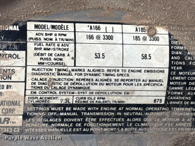 image for item DS6835 1991 Ford F450 Super Duty dump truck