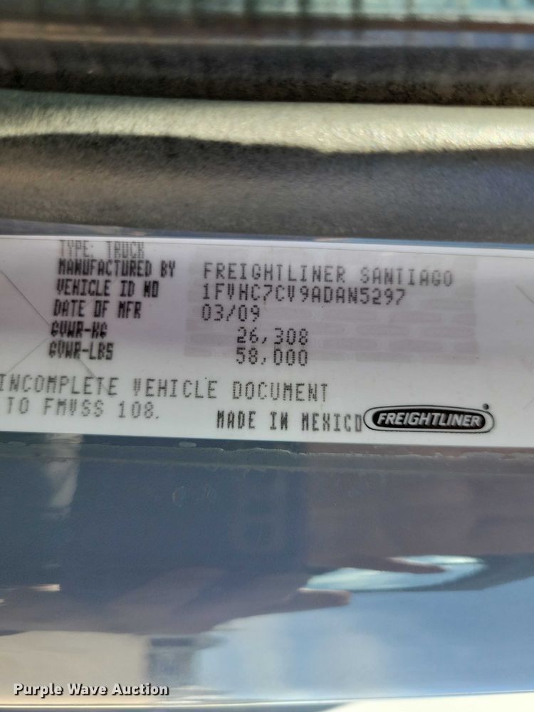 image for item DZ7094 2010 Freightliner Business Class M2 dump truck