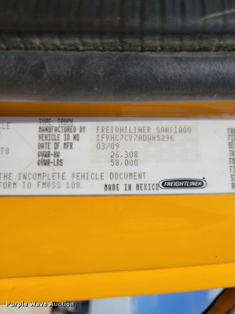 image for item DZ7100 2010 Freightliner Business Class M2 dump truck