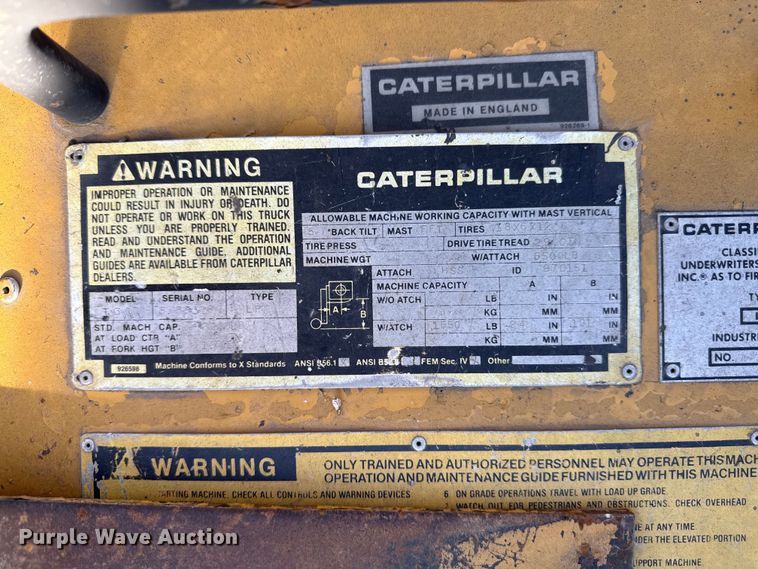 image for item EC4595 Caterpillar T30D forklift