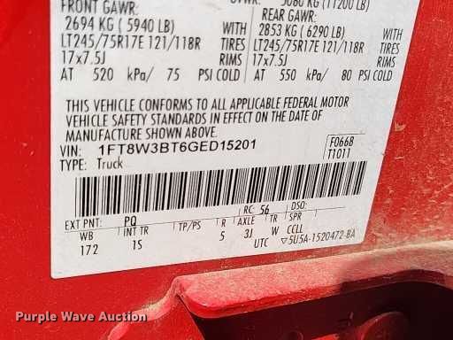 image for item ED0027 2016 Ford F350 Super Duty Crew Cab pickup truck