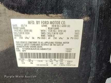 image for item ED0038 2014 Ford Explorer Police Interceptor SUV