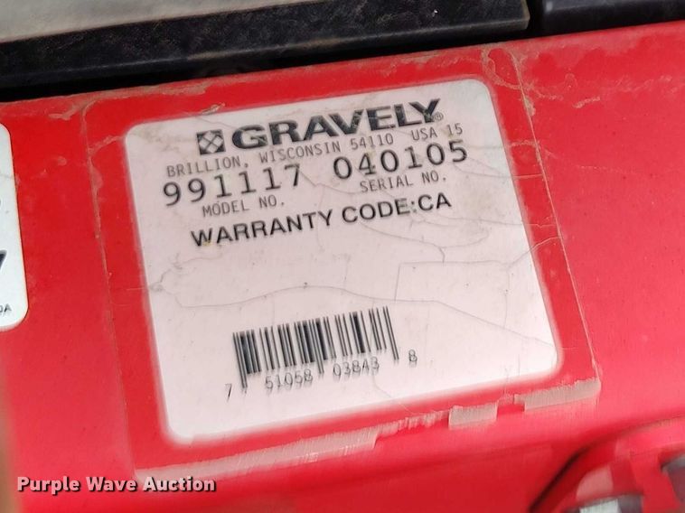 image for item ED0074 Gravely 991117 ZTR lawn mower