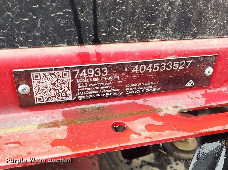 image for item ED0081 Torro 74933 ZTR lawn mower