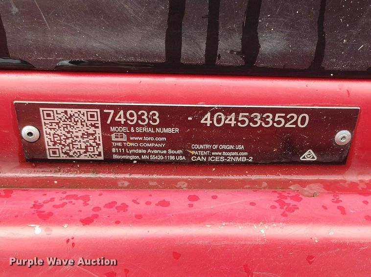 image for item ED0099 Torro 74933 ZTR lawn mower