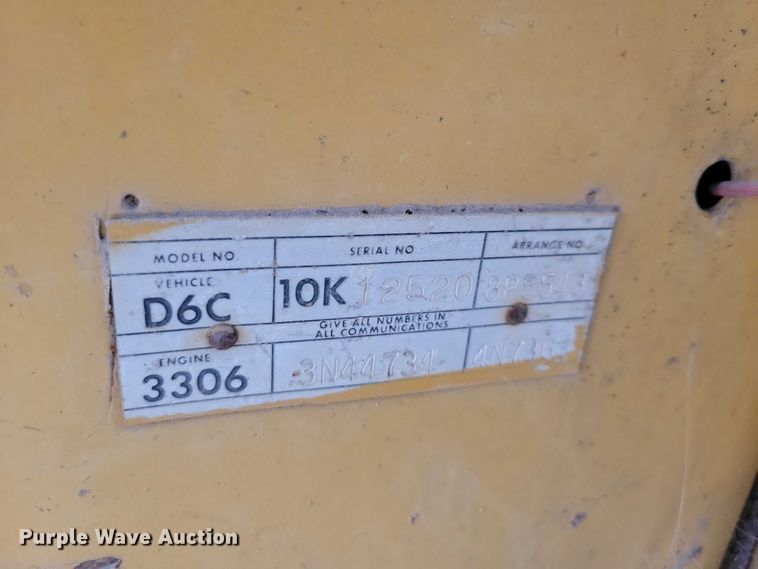 image for item EE0998 1976 Caterpillar D6C dozer