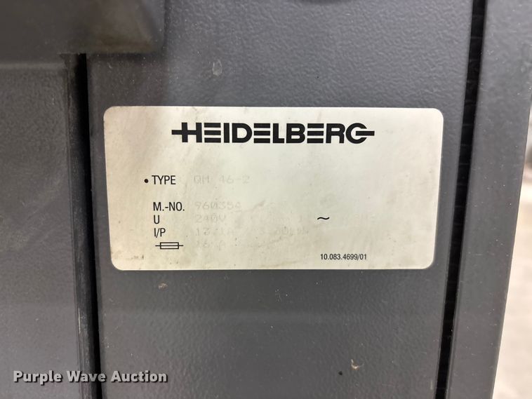 image for item EO4262 Heidelberg Quickmaster offset printing press