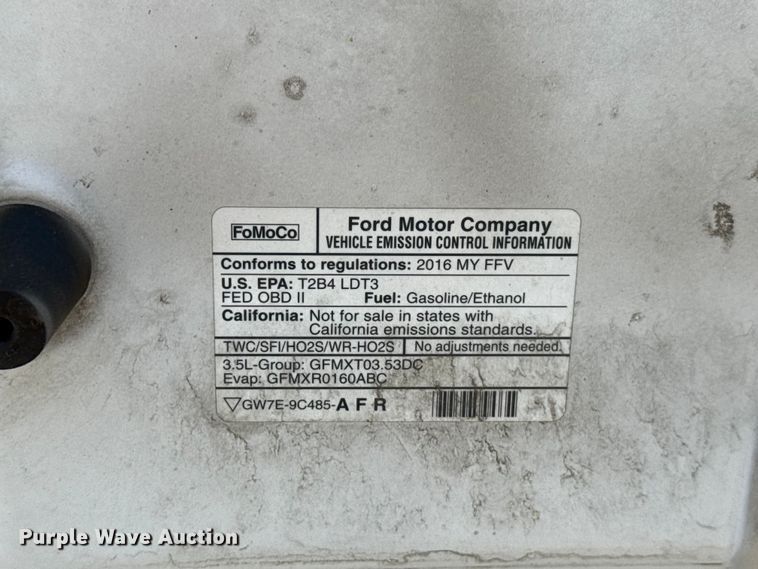 image for item ET6150 2016 Ford F150 XL pickup truck