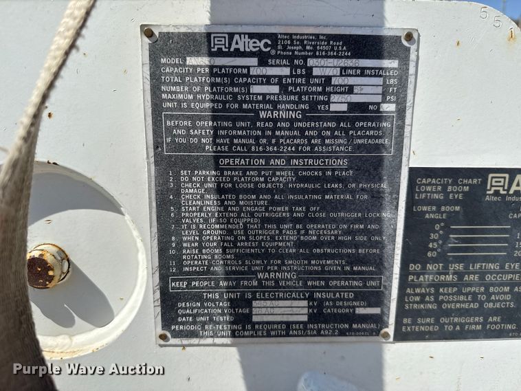 image for item ET6157 1986 International F1954 bucket truck