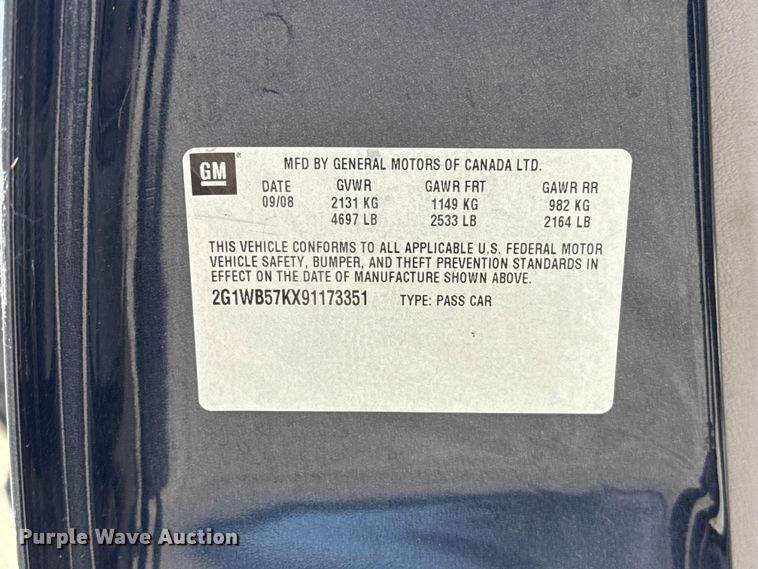 image for item ET6159 2009 Chevrolet Impala 