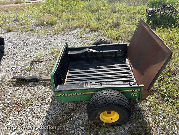 image for item EU5579 John Deere 22 utility trailer