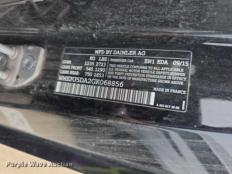 image for item EV2119 2016 Smart Fortwo 